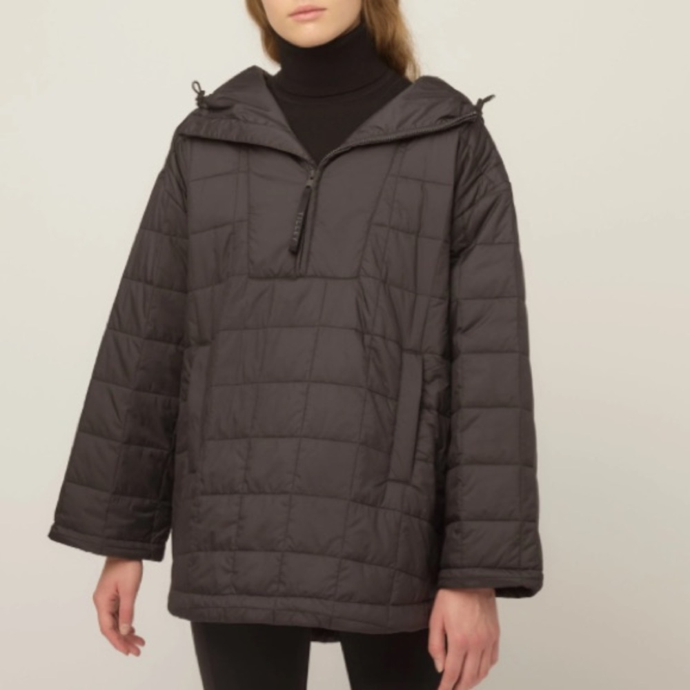 Tilley Black Oversized Packable Anorak Quilted Jacket